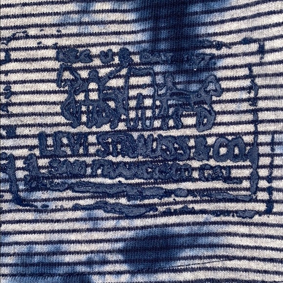 Levi’s Blue Tye Dye Striped Long Sleeve Shirt - Picture 5 of 7